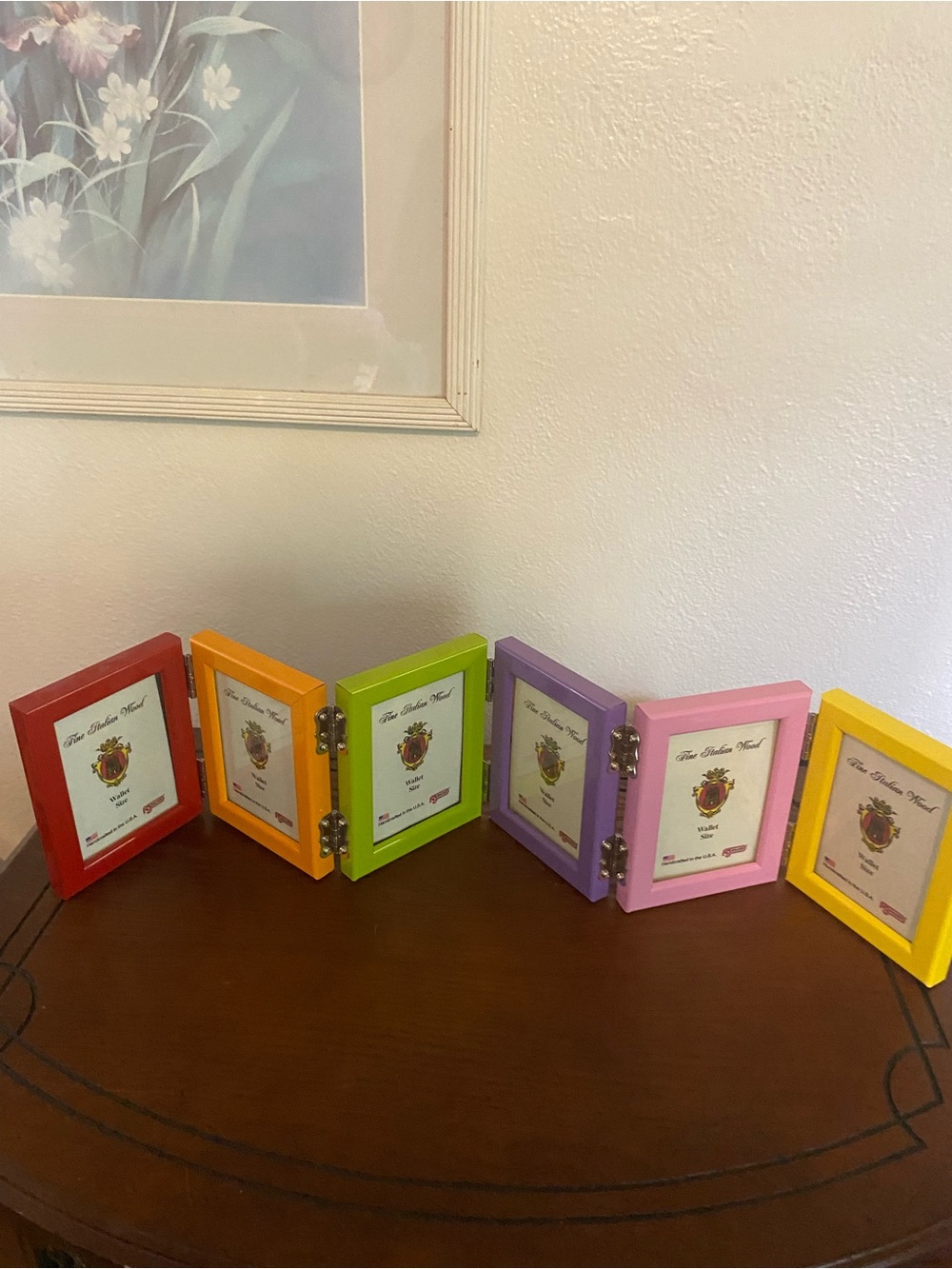 Unbranded Multi-Color Hinged Photo Frame Set - Rainbow Colors